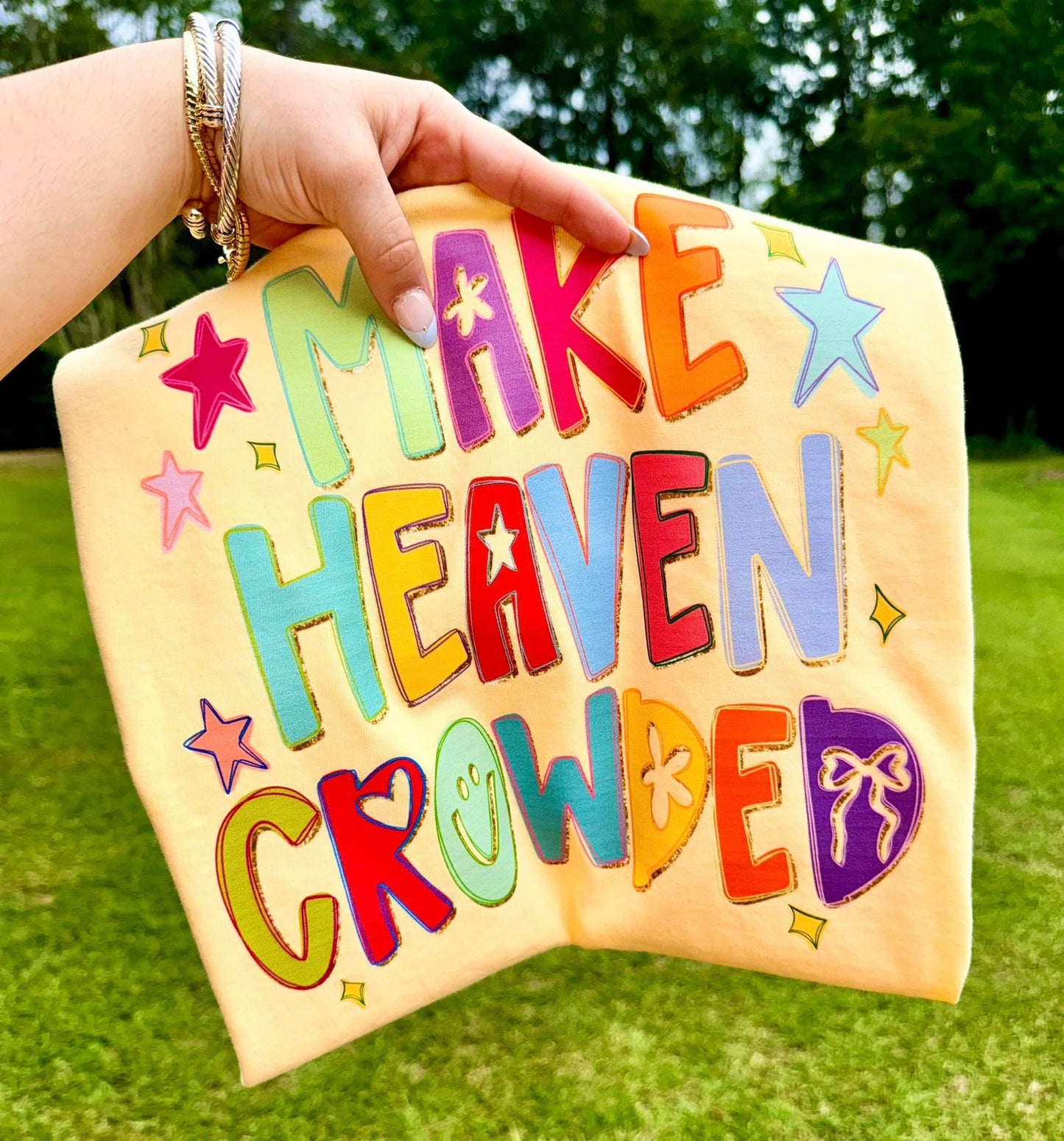 Make Heaven Crowded Faith Comfort Colors Graphic Tee