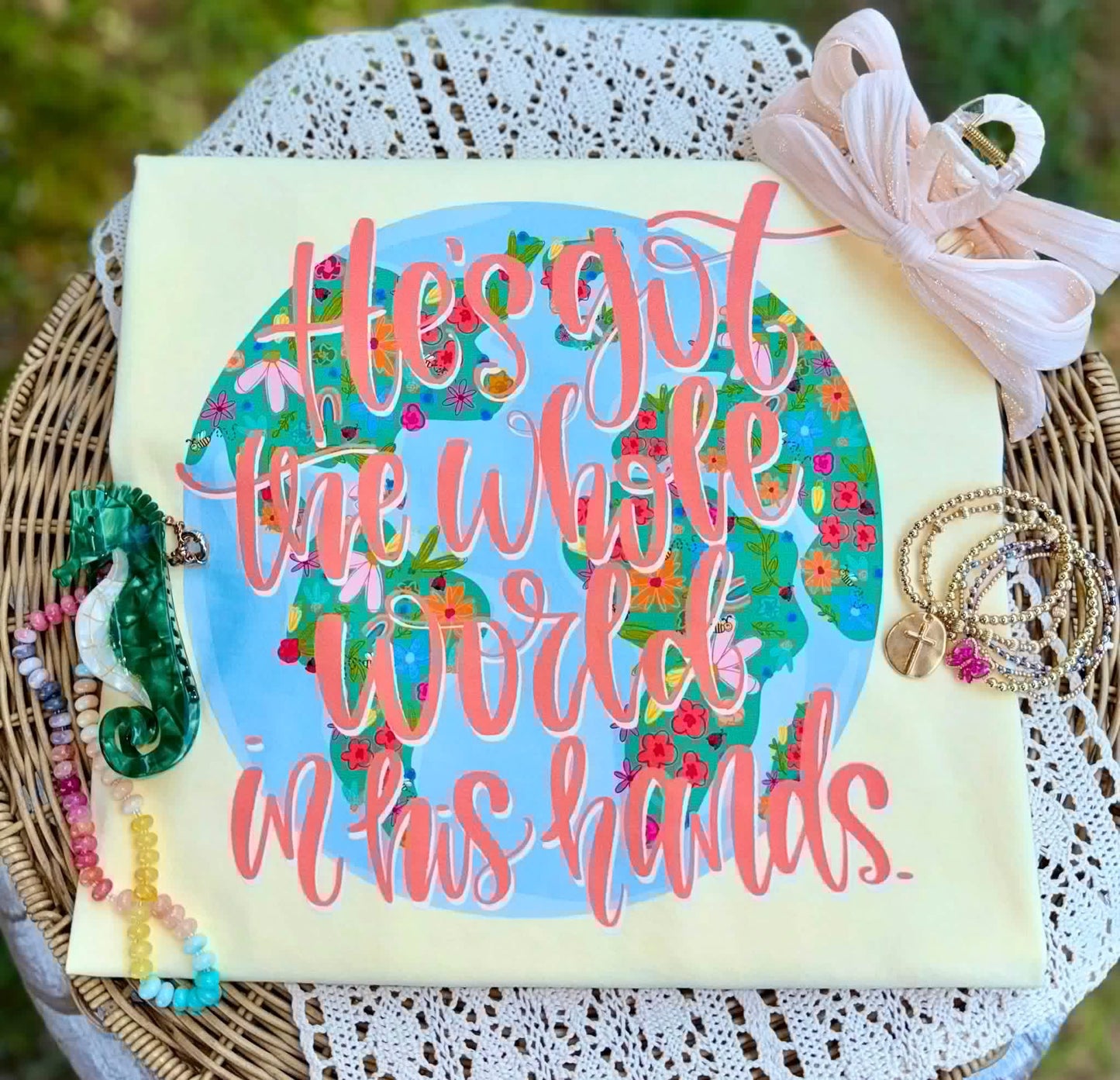 Whole Wide World Faith Comfort Colors Graphic Tee