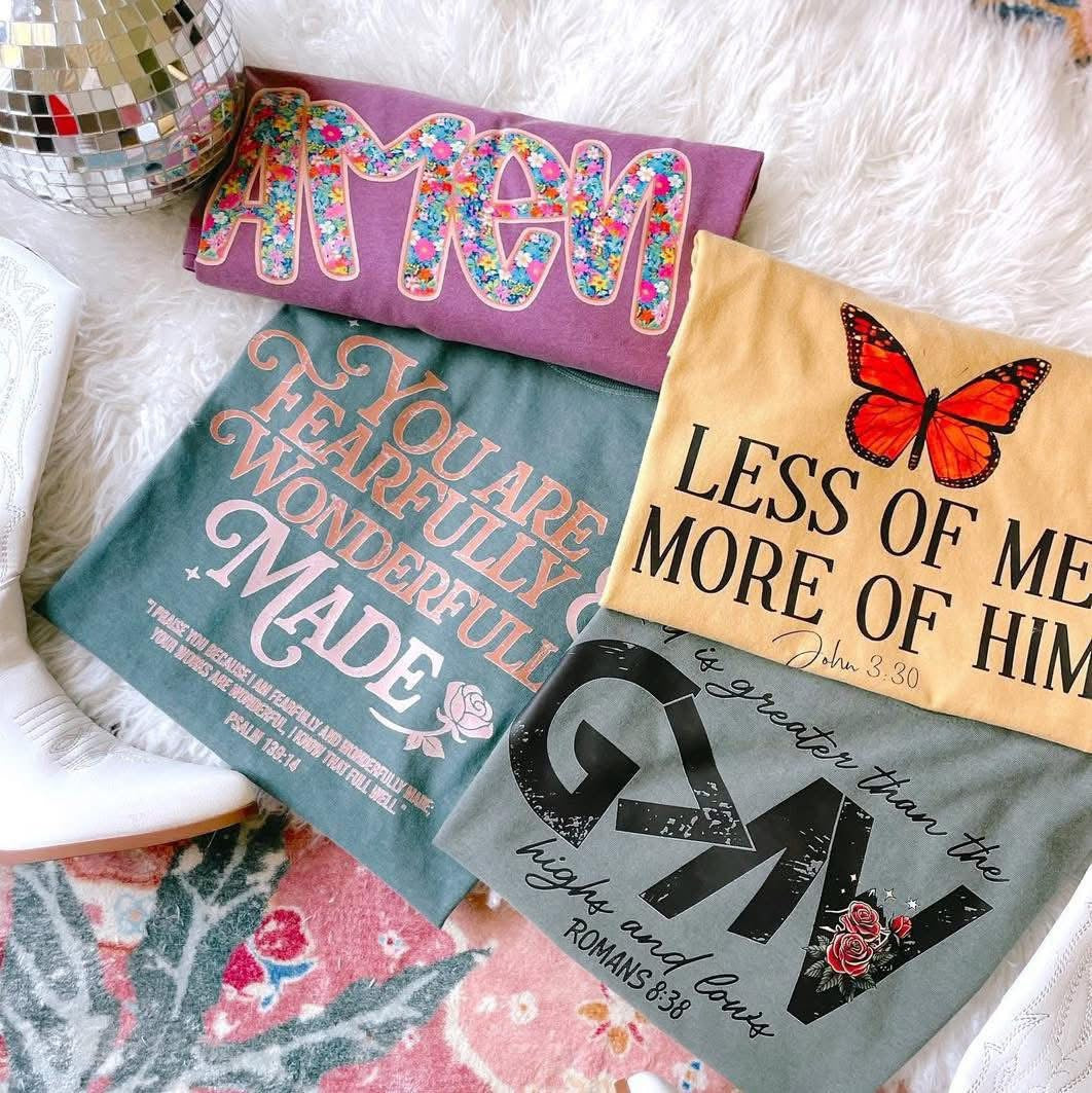 Floral Amen Faith Comfort Colors Graphic Tee