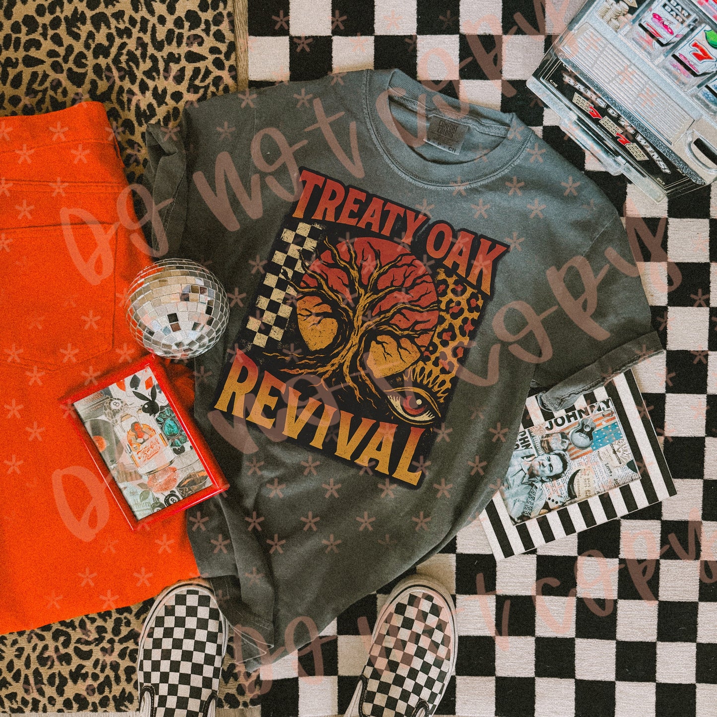 Treaty Oak Leopard Music Comfort Colors Graphic Tee