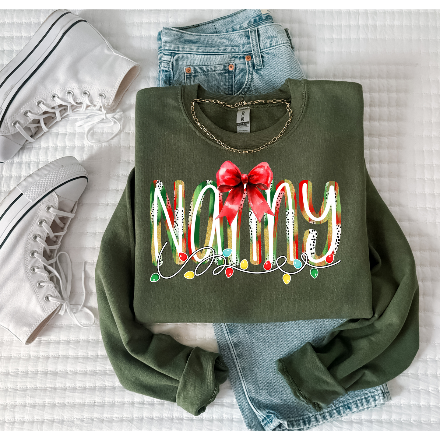 Nanny Christmas Lights Christmas Sweatshirt