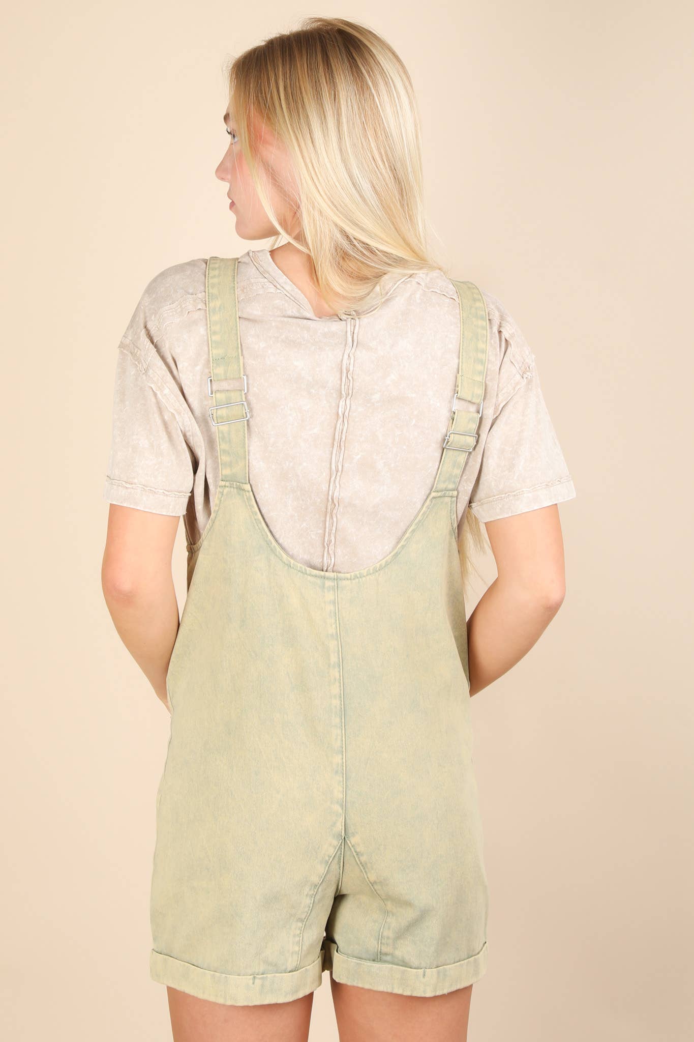 Washed Denim Romper