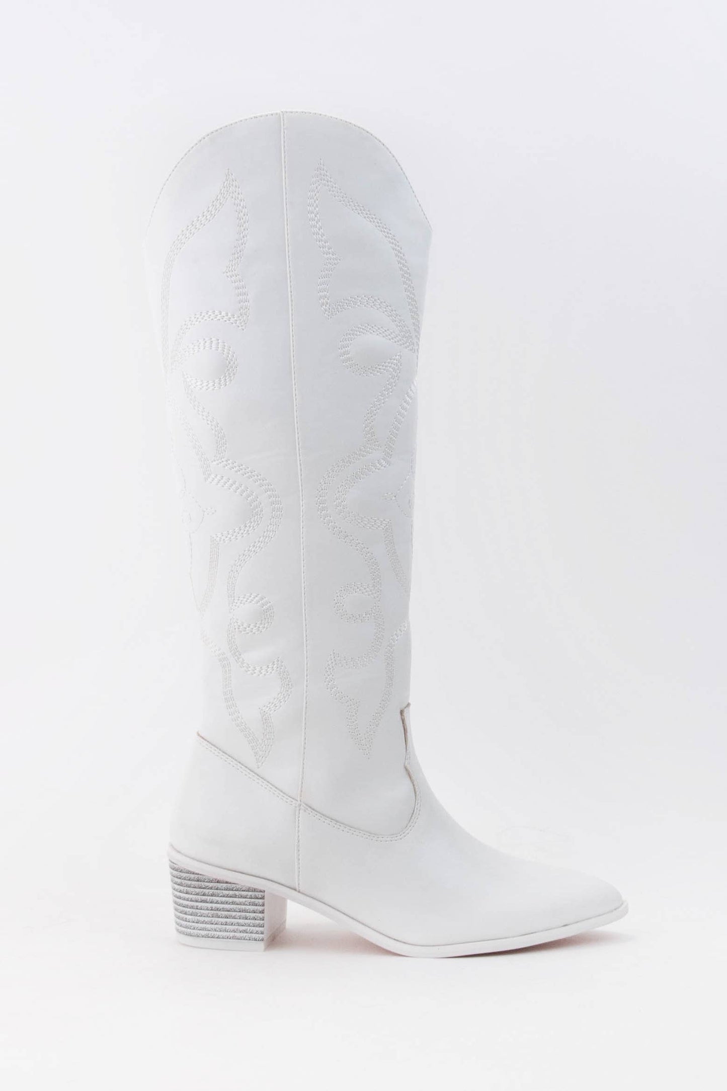 MALENA EMBROIDERED WESTERN TALL BOOTS BLACK