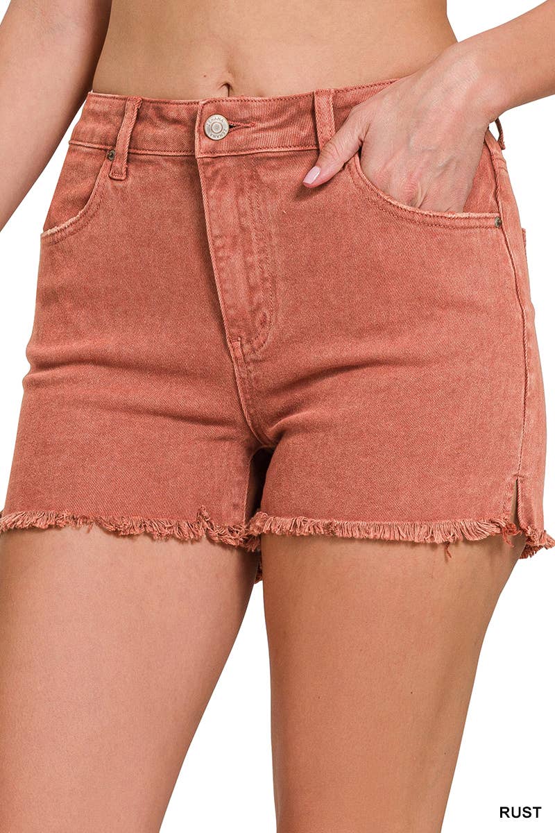 Purple Cutoff Shorts