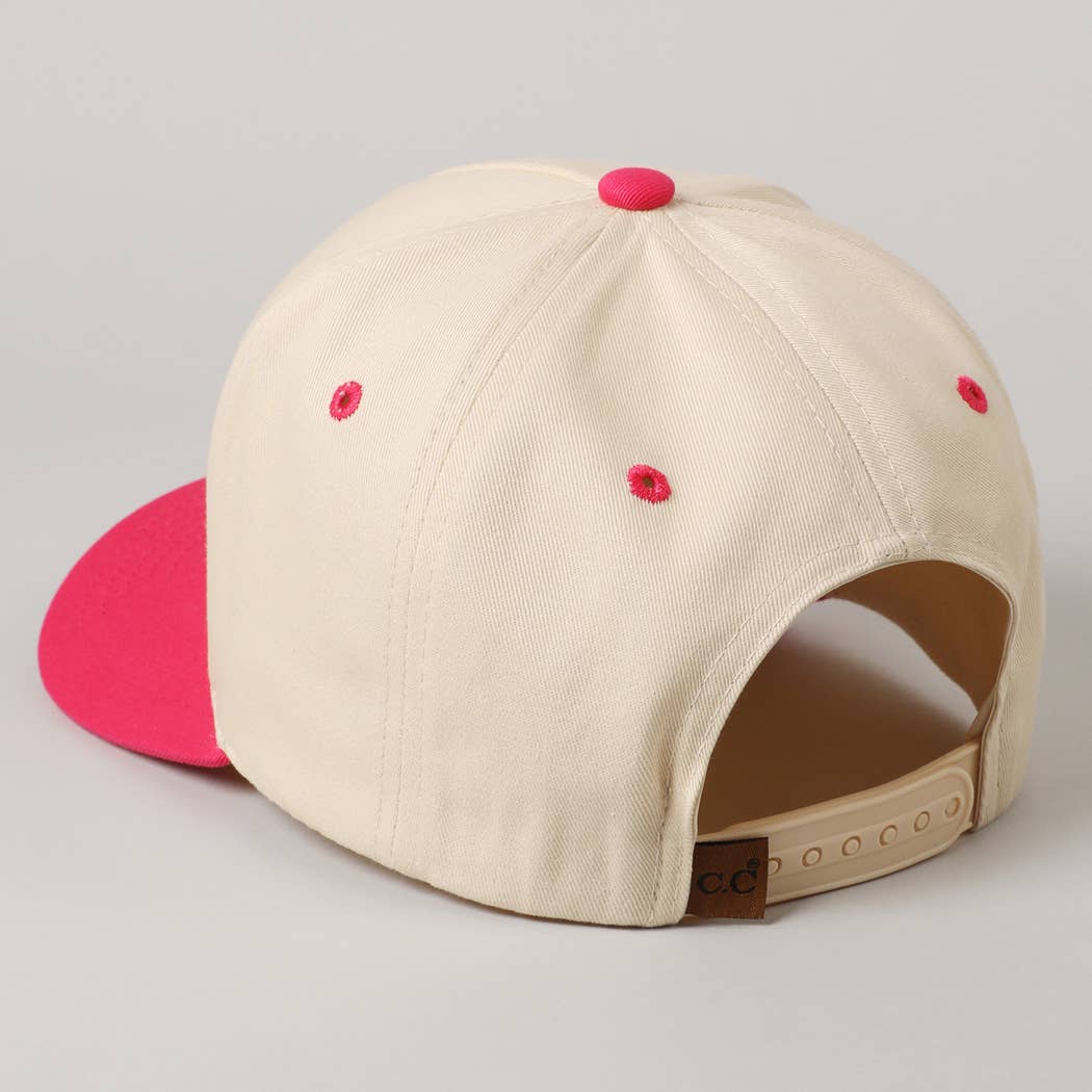 JESUS SAVES I SPEND Embroidery Trucker Hat: HOT PINK