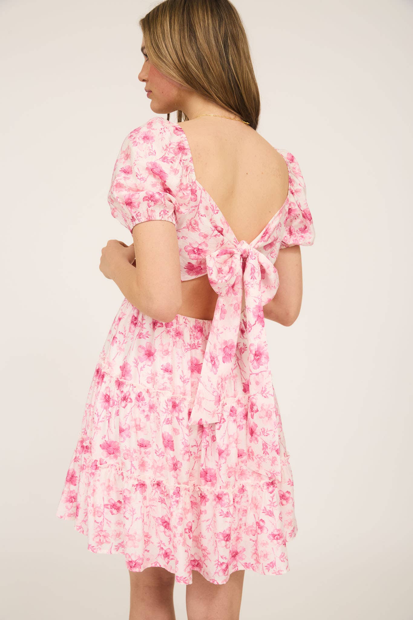 FLORAL PINK DRESS