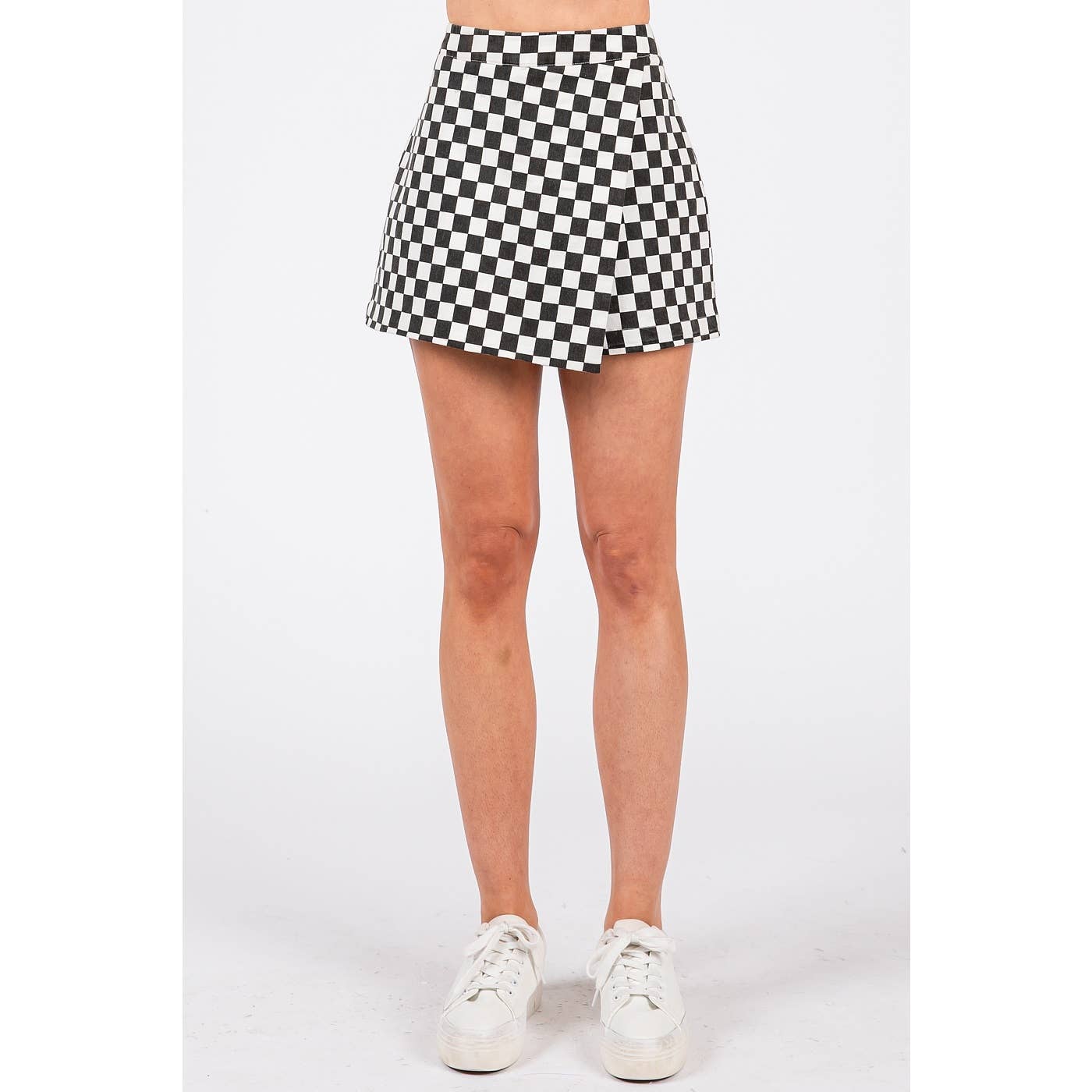 Red CHECKERED SKORT