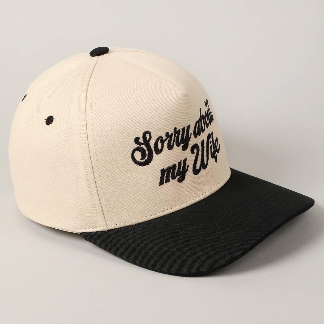 Sorry About My Husband Embroidery Hat