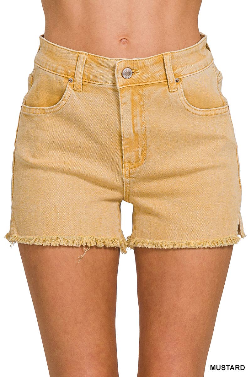 Purple Cutoff Shorts