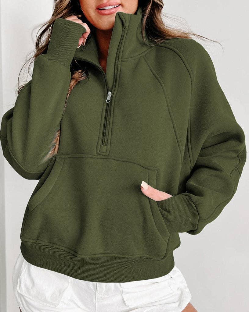 Olive Scuba 3/4 Zip