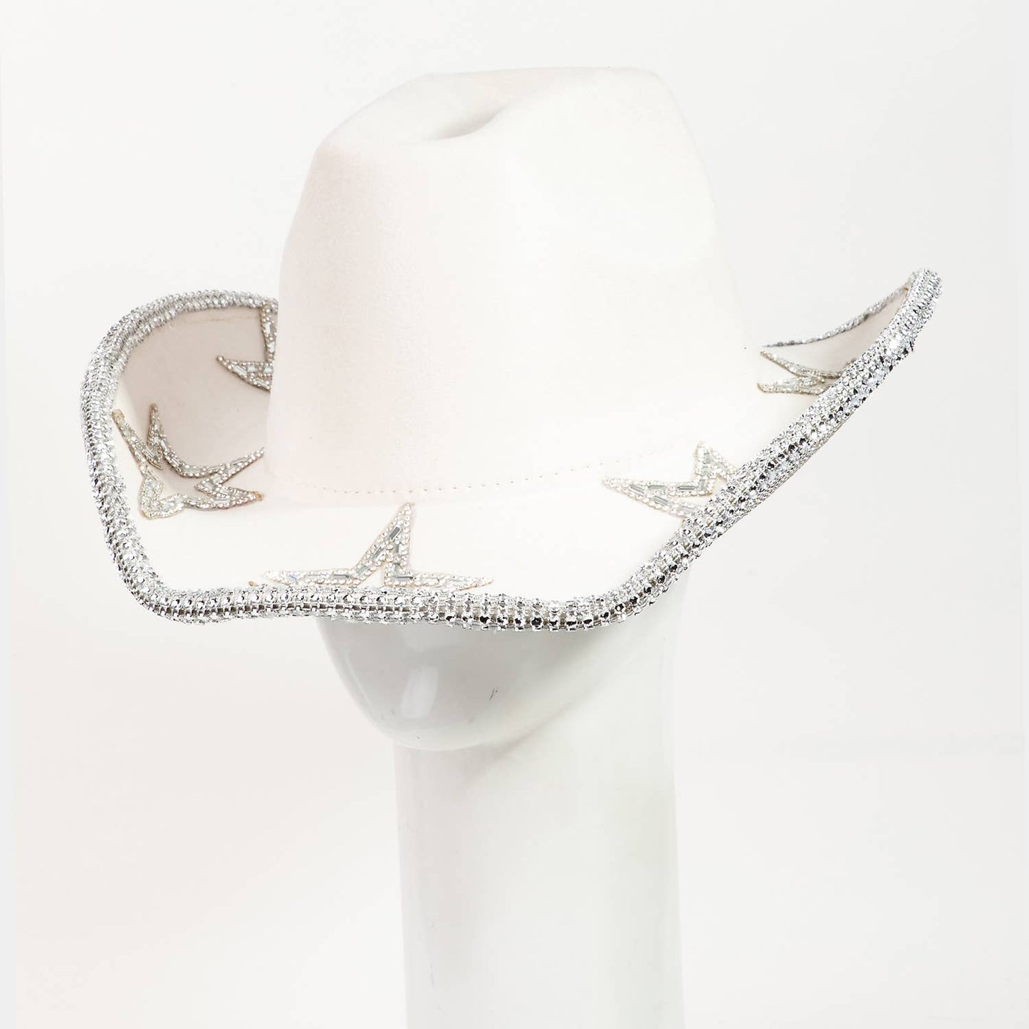 Rhinestone Stars Studded Cowboy Hat Fuchsia