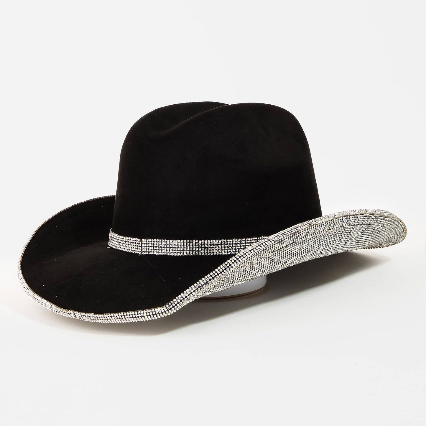 Pink Rhinestone Trim Cowboy Hat