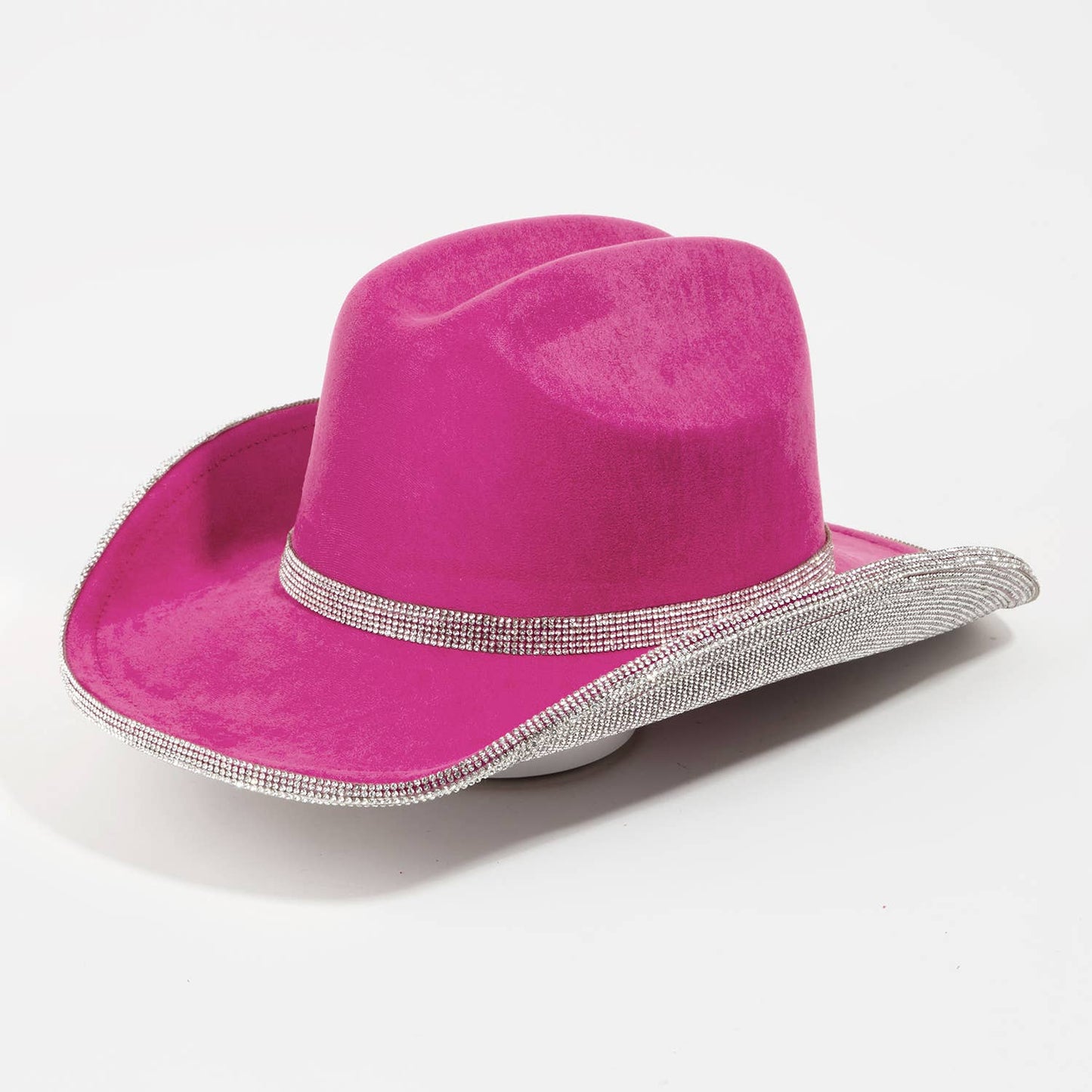 Pink Rhinestone Trim Cowboy Hat