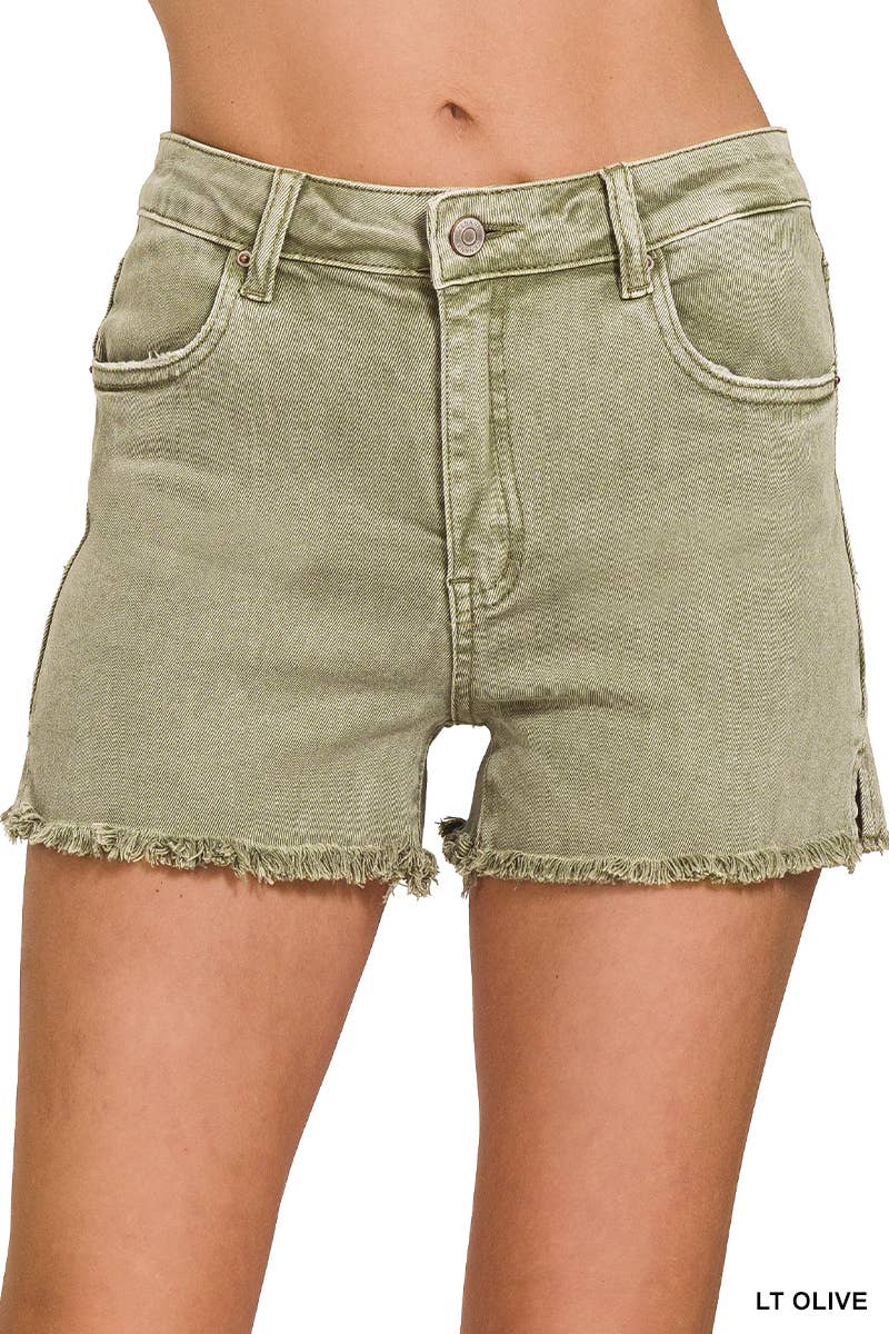 Purple Cutoff Shorts