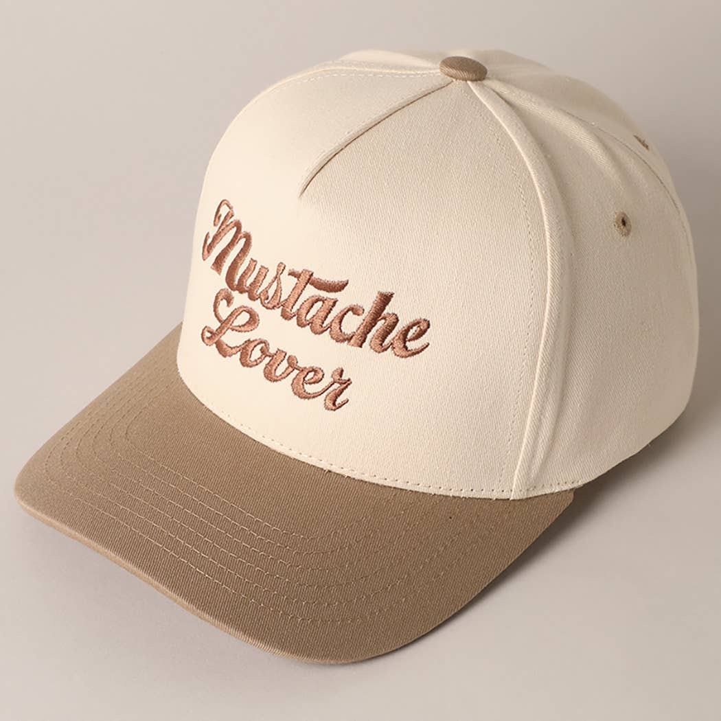 Mustache Lover Two Tone Trucker Hat: Red