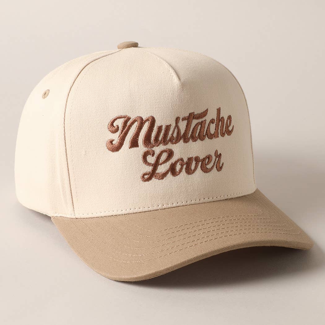 Mustache Lover Two Tone Trucker Hat: Red