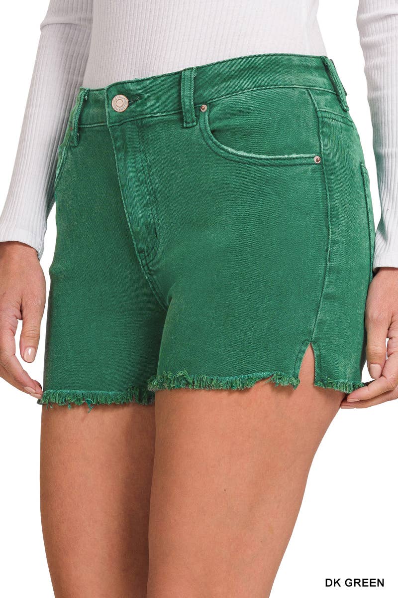 Purple Cutoff Shorts