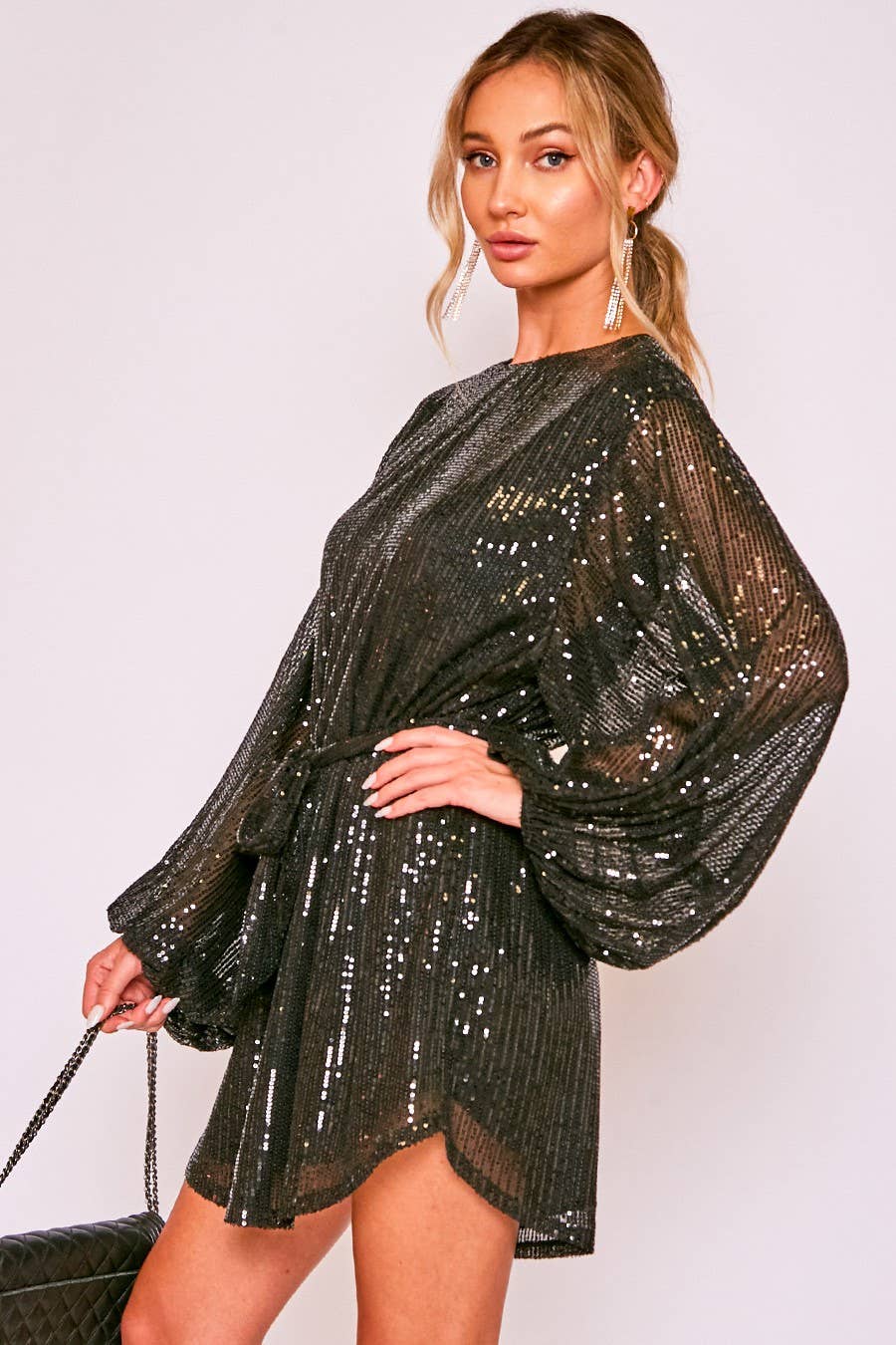 Sequin Party Dress Black