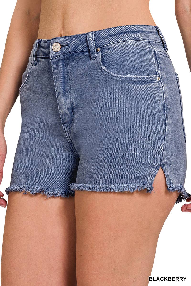 Purple Cutoff Shorts