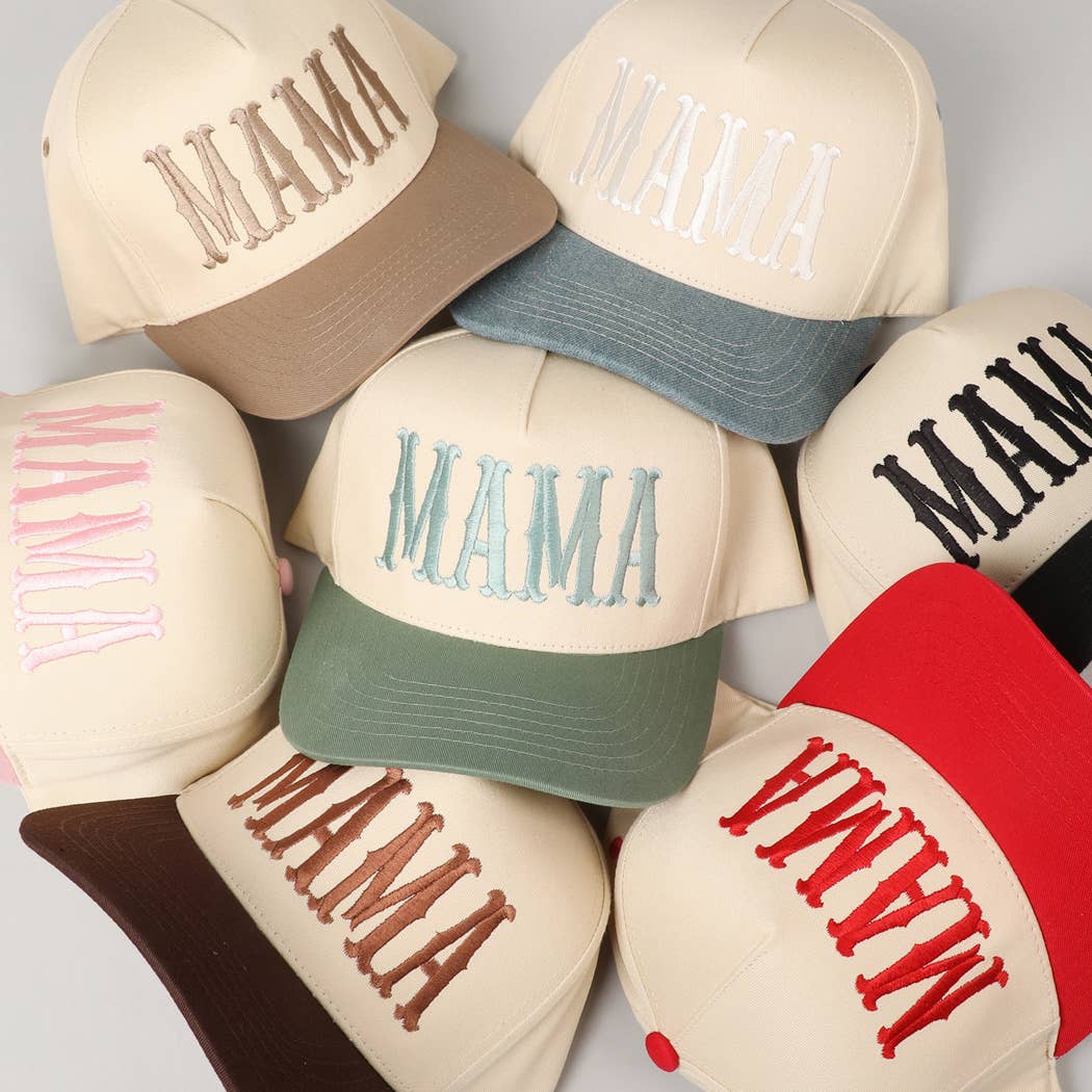 MAMA Embroidery Hat Pink