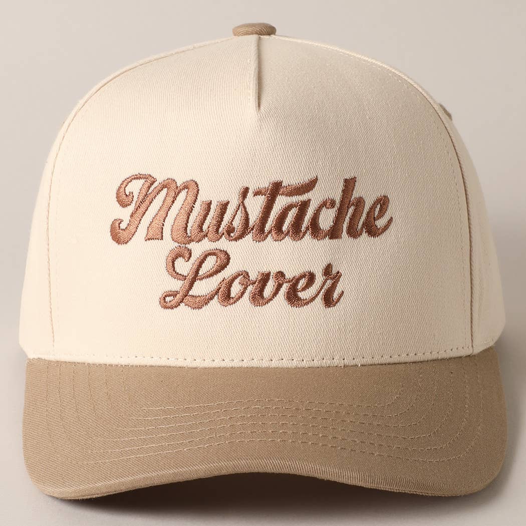 Mustache Lover Two Tone Trucker Hat: Red