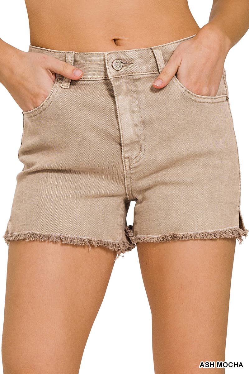 Purple Cutoff Shorts
