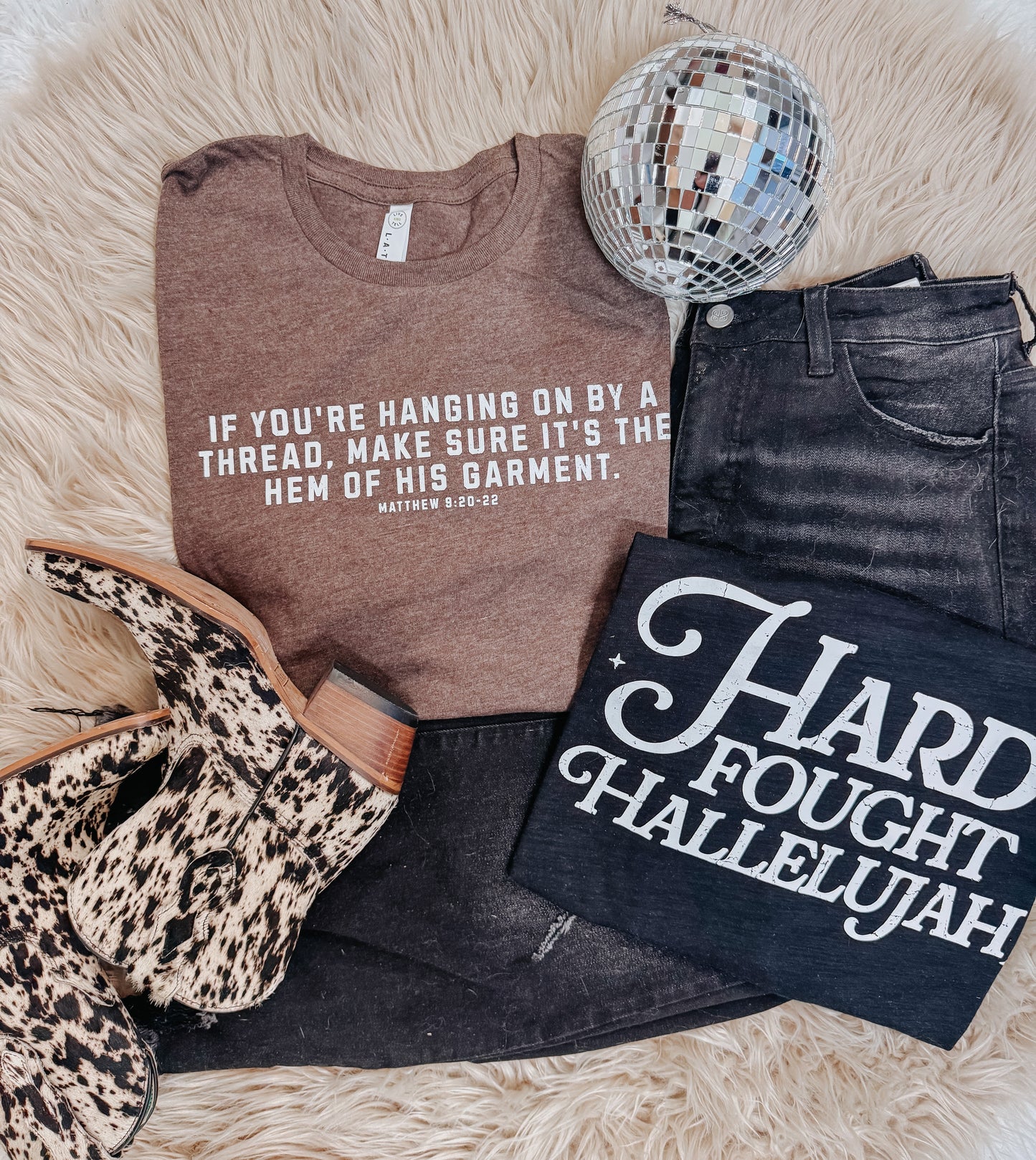 Hanging on by a Thread Faith Graphic Tee