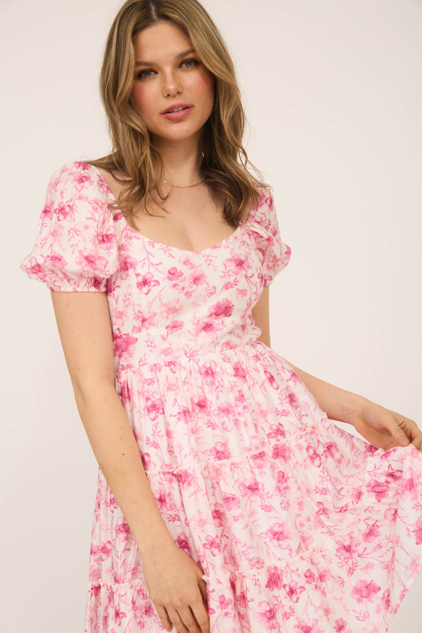 FLORAL PINK DRESS