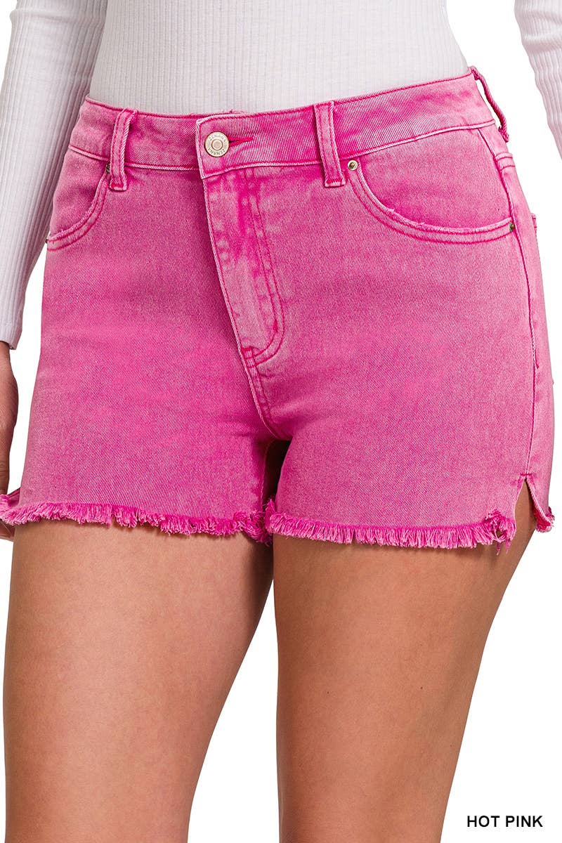 Purple Cutoff Shorts