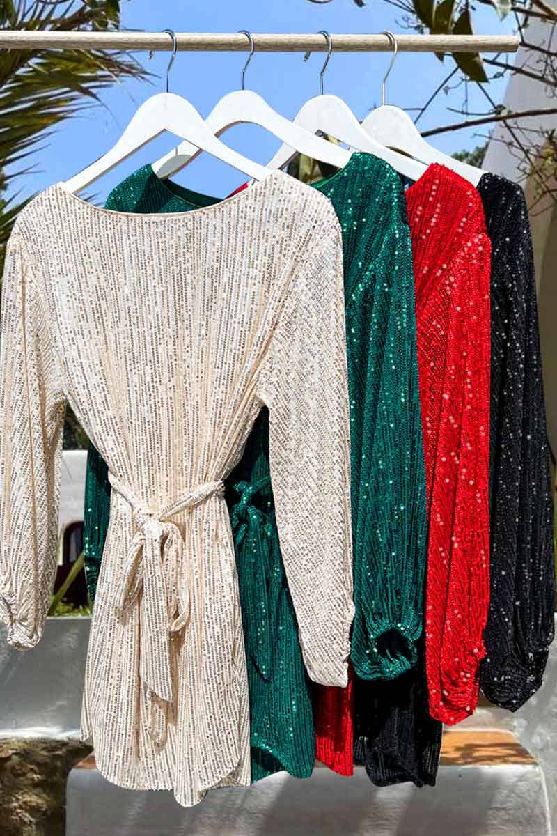 Sequin Party Dress Black