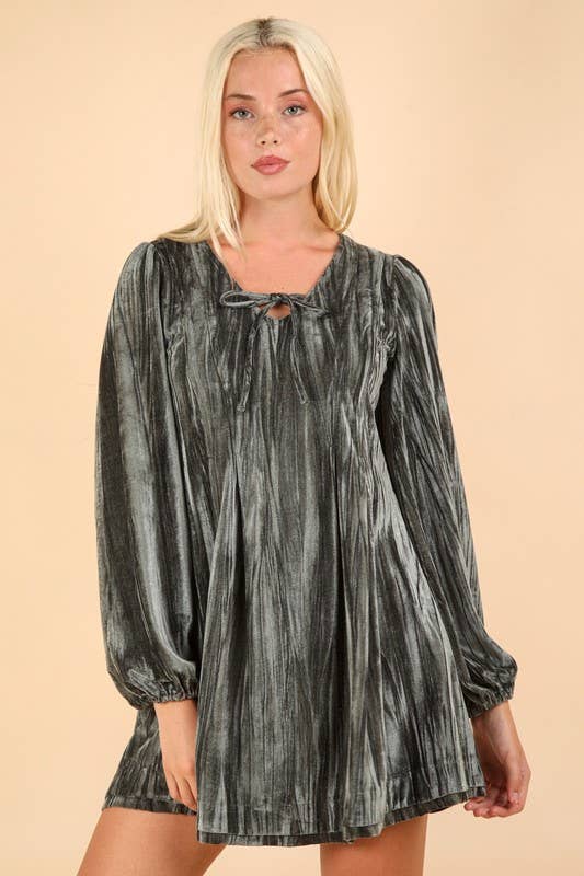 Velvet Holiday Mini Flare Dress