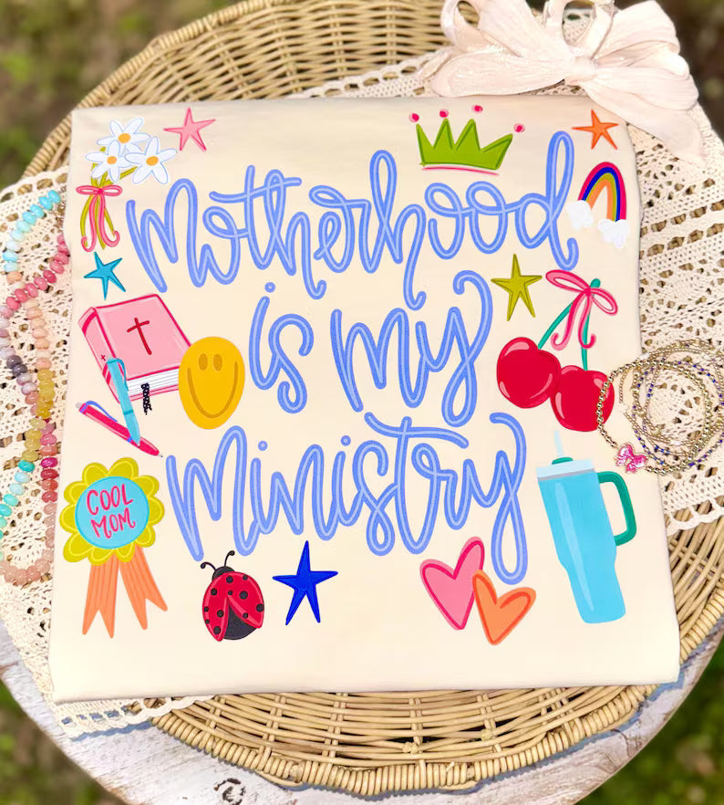 Motherhood is my Ministry Graphic Tee Comfort Colors