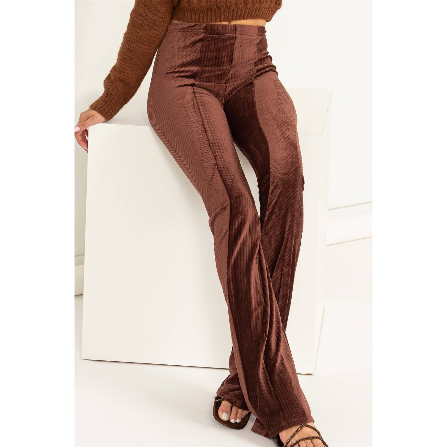 Dark Brown Velour Pants
