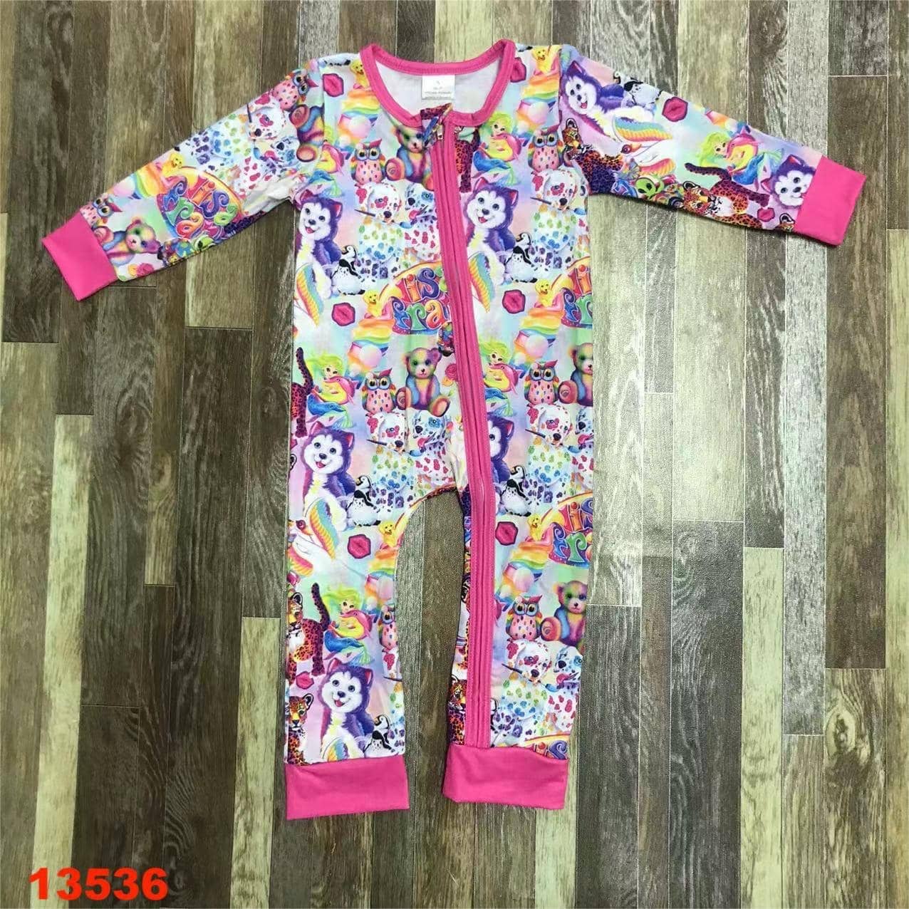 Lisa Frank Bamboo Zippy Romper