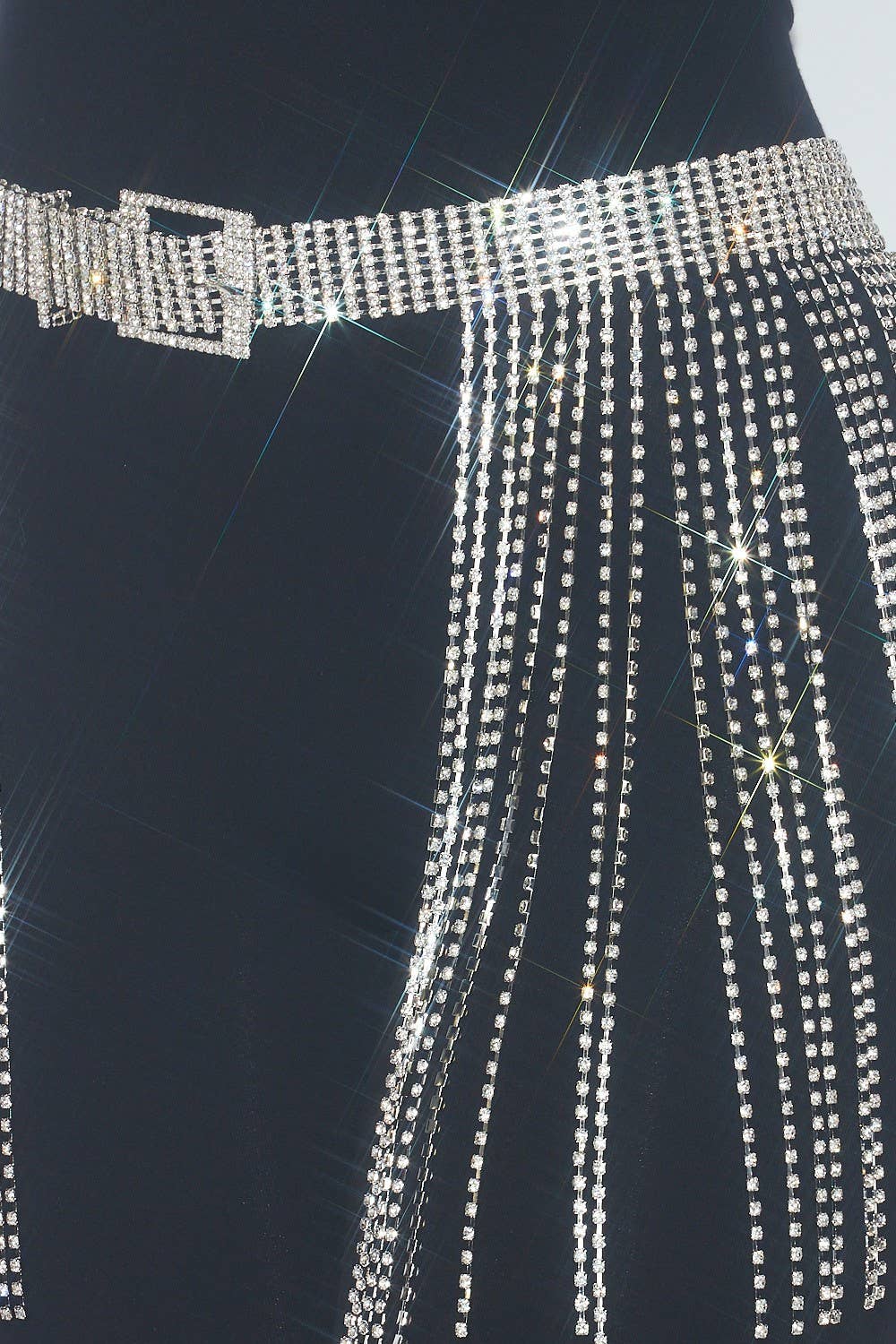 Glam Cowgirl Rhinestone Fringe Belt