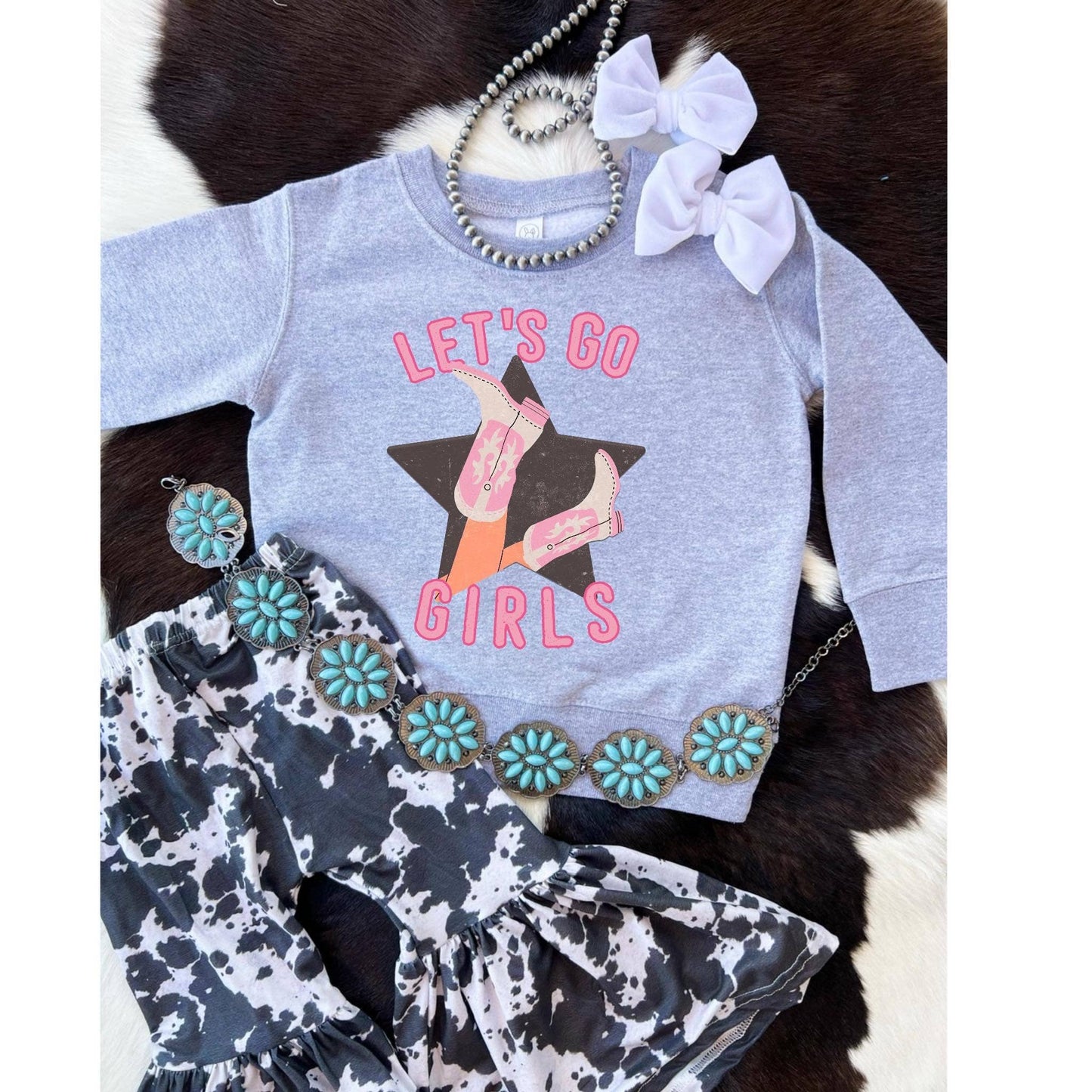Let’s Go Girls kids crewneck