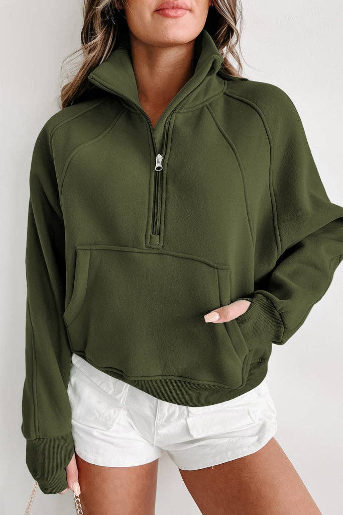 Olive Scuba 3/4 Zip