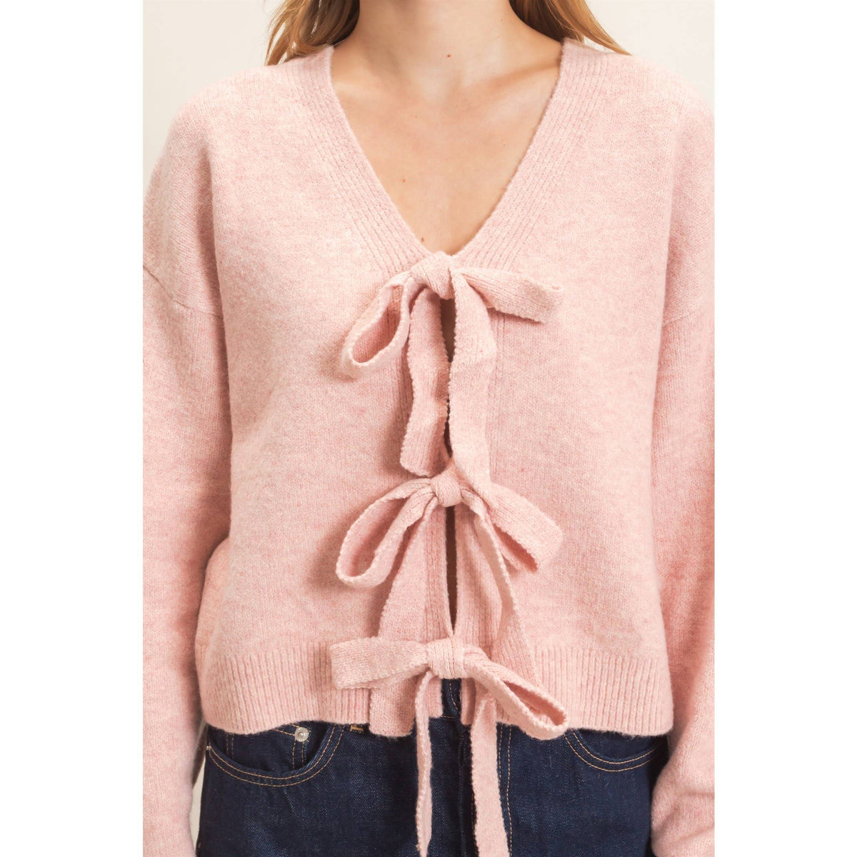 Bow Tie Sweater Black