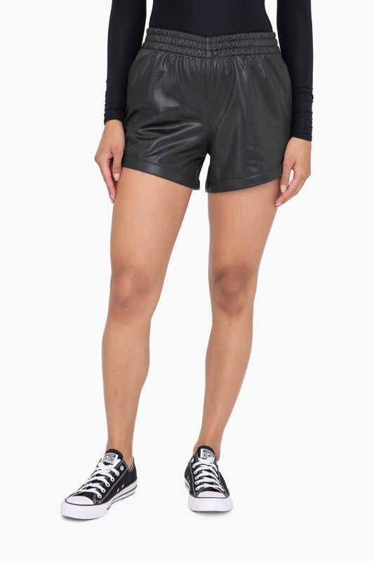 Leather High Waist Shorts