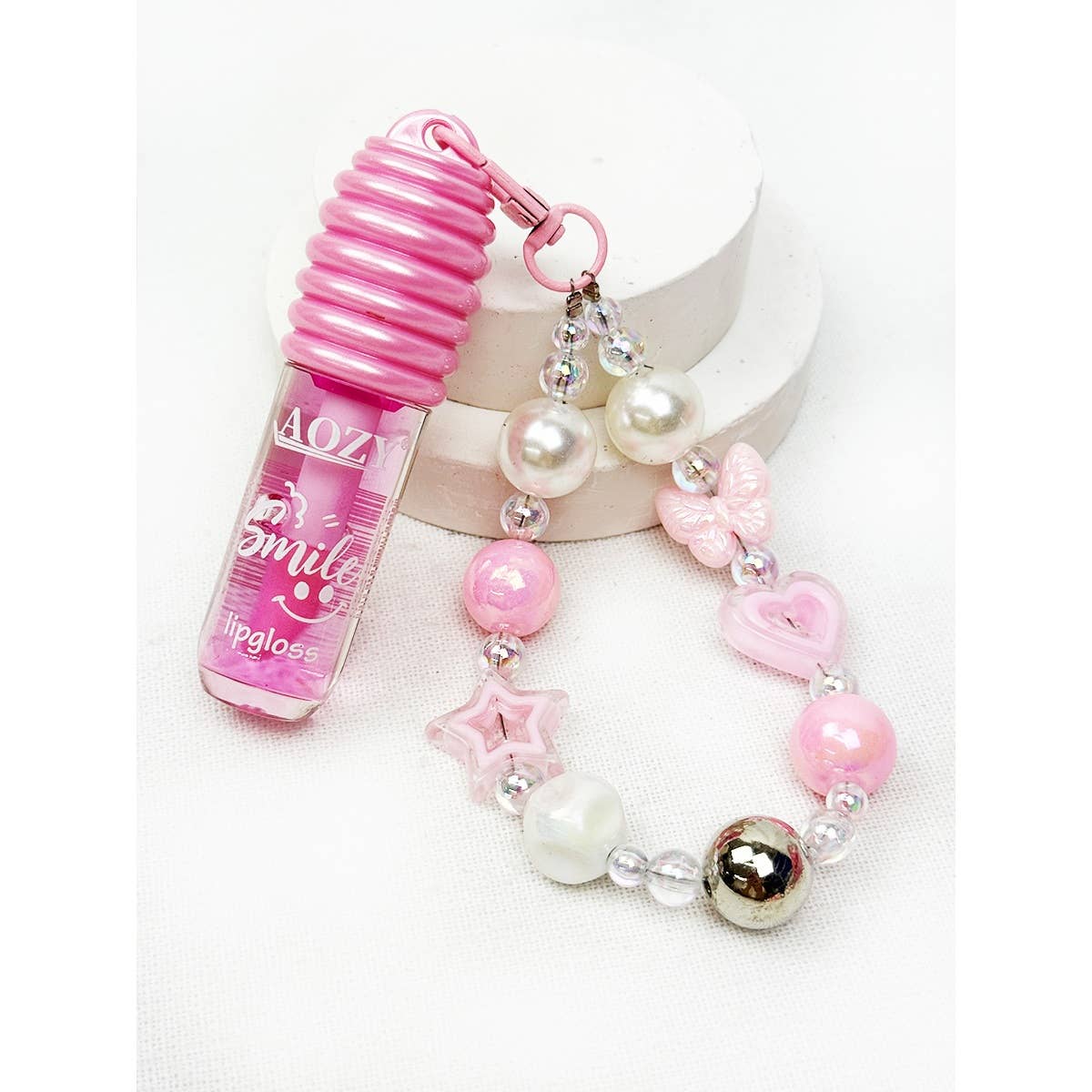 Adorable Honey Lip Gloss with Charms: MIX COLOR / ONE(24)