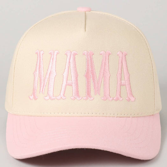 MAMA Embroidery Hat Pink