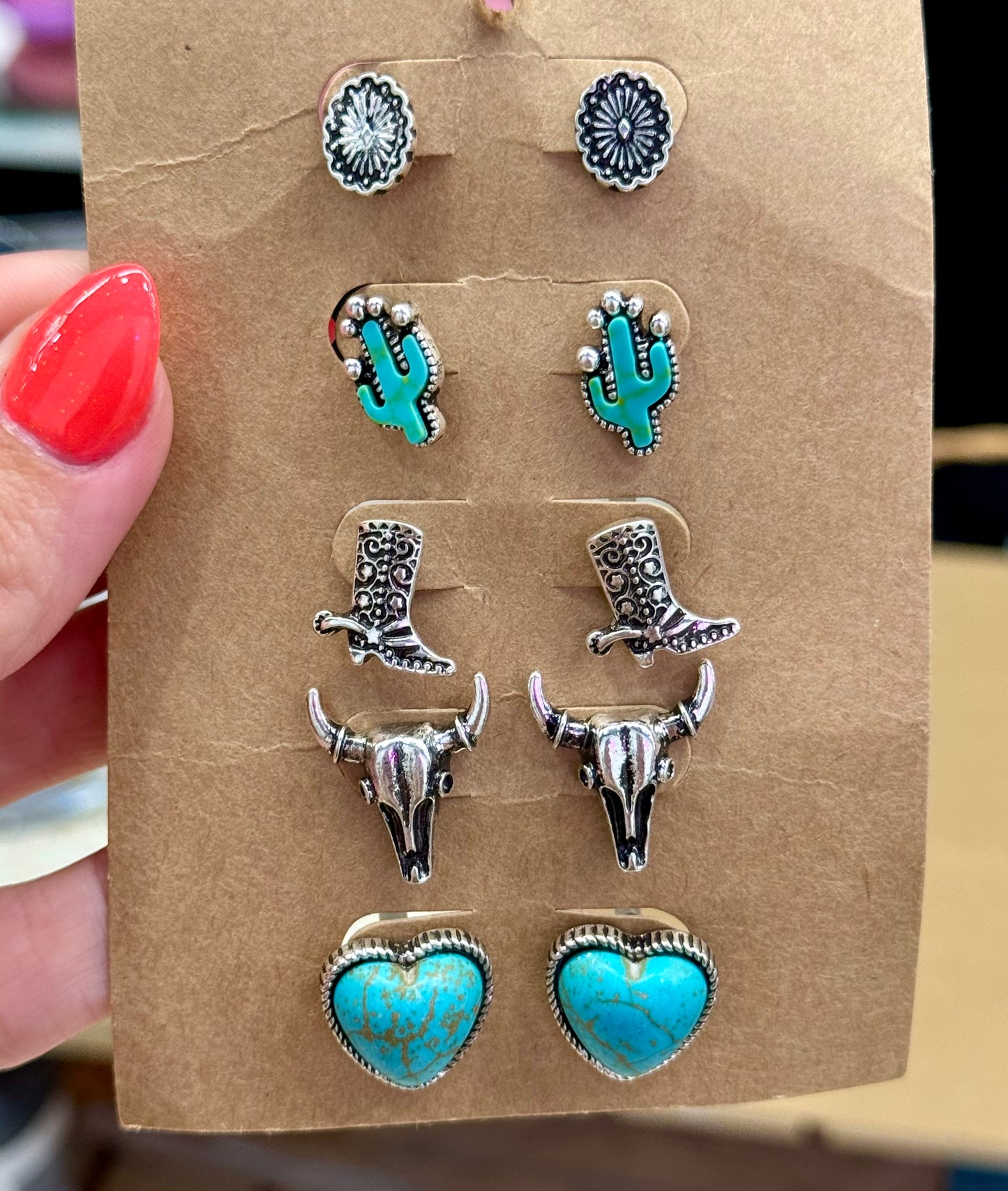 Earring Set Western Charms