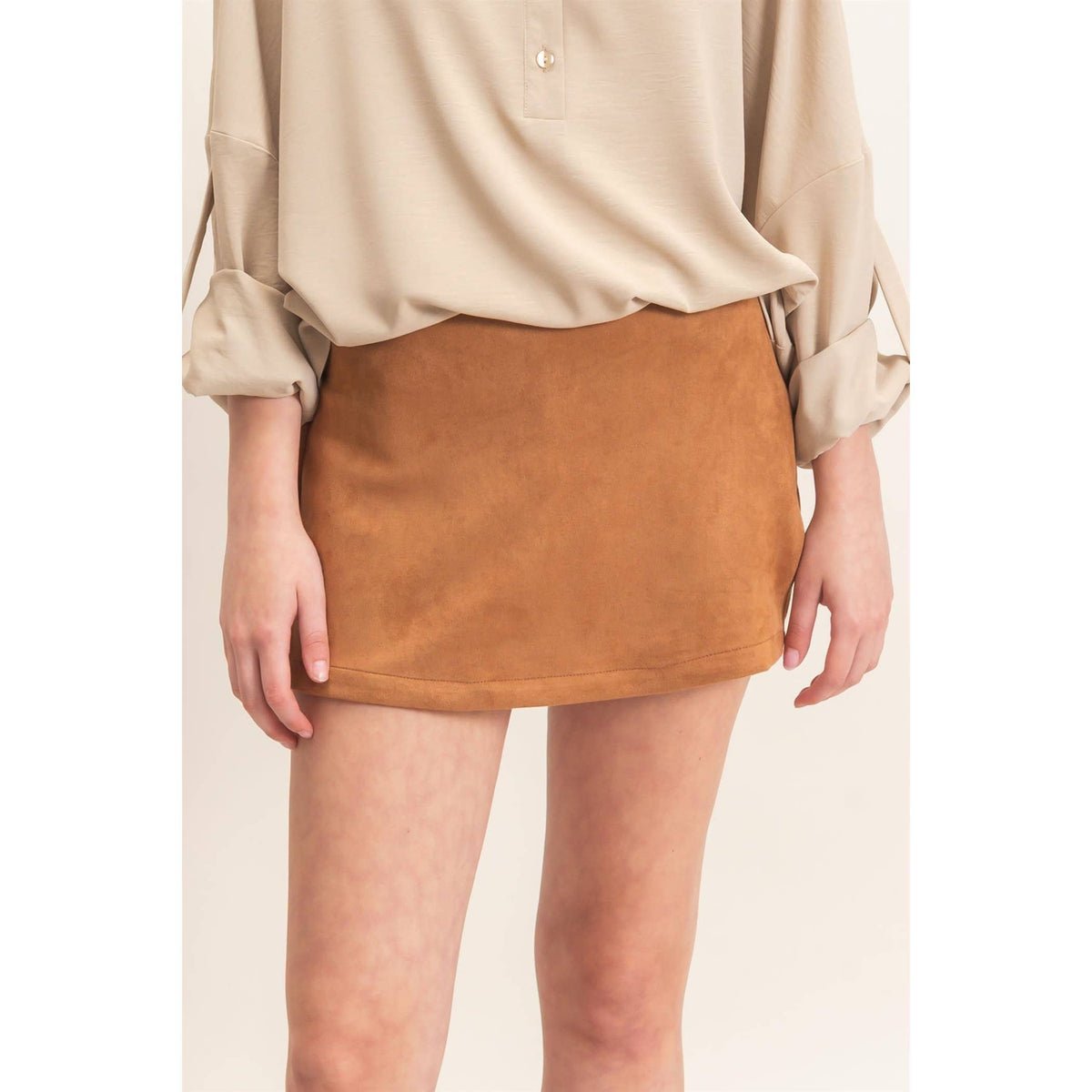 Suede Skort