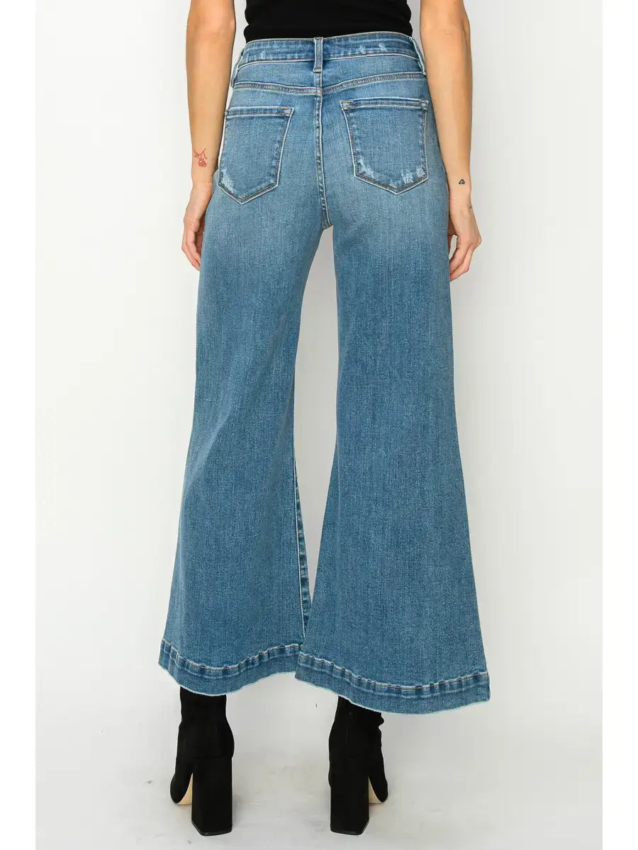 HIGH RISE CROP PALAZZO JEANS: 3 (25)