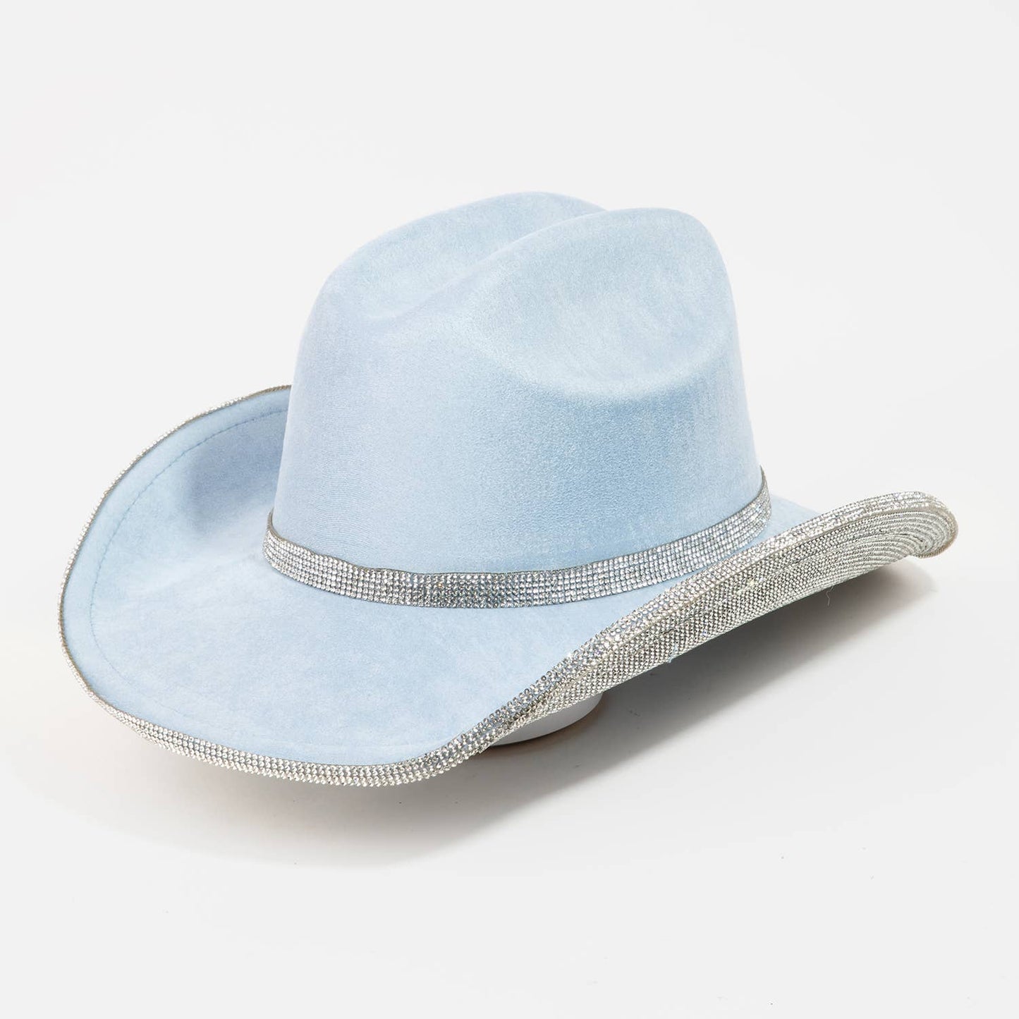 White Rhinestone Trim Cowboy Hat