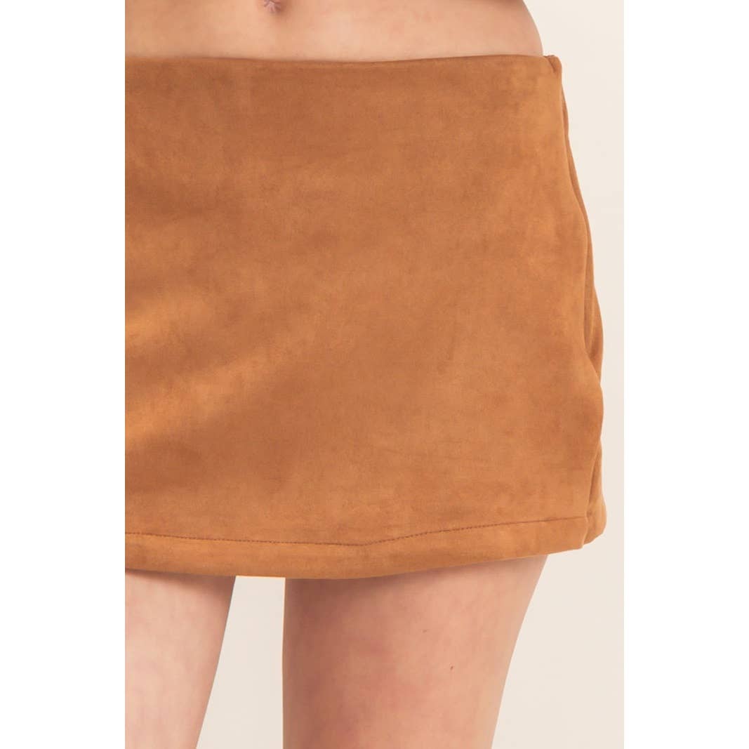 Suede Skort