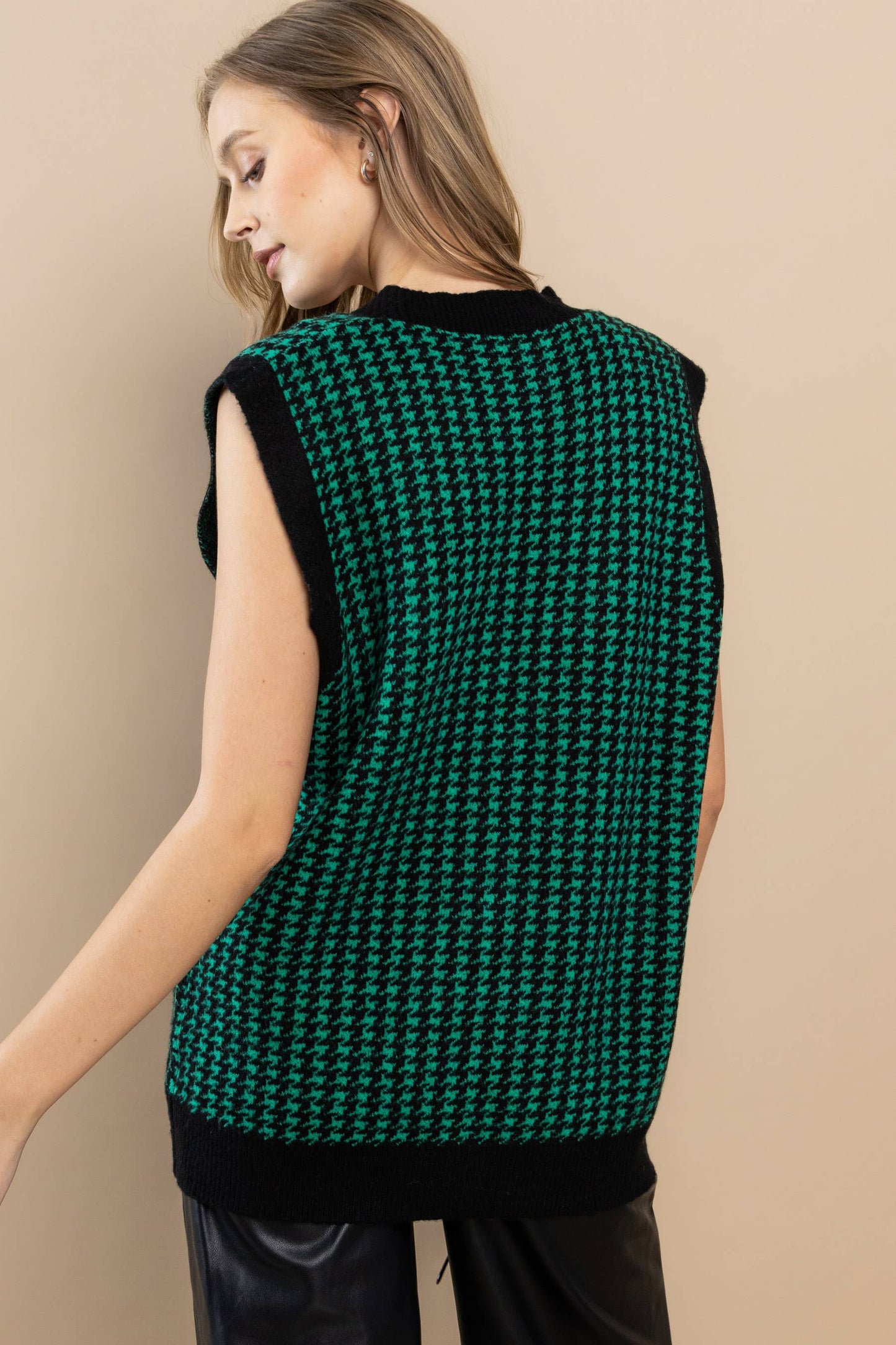 Green/Black Sweater Vest