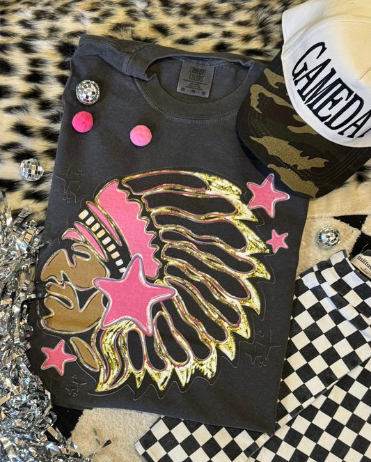Pink Star Indian Mascot Tee