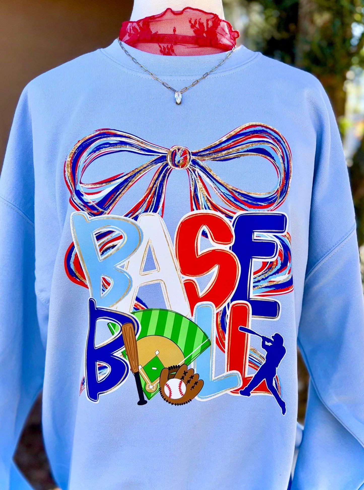 Baseball Doodle with Field Comfort Colors Graphic Tee