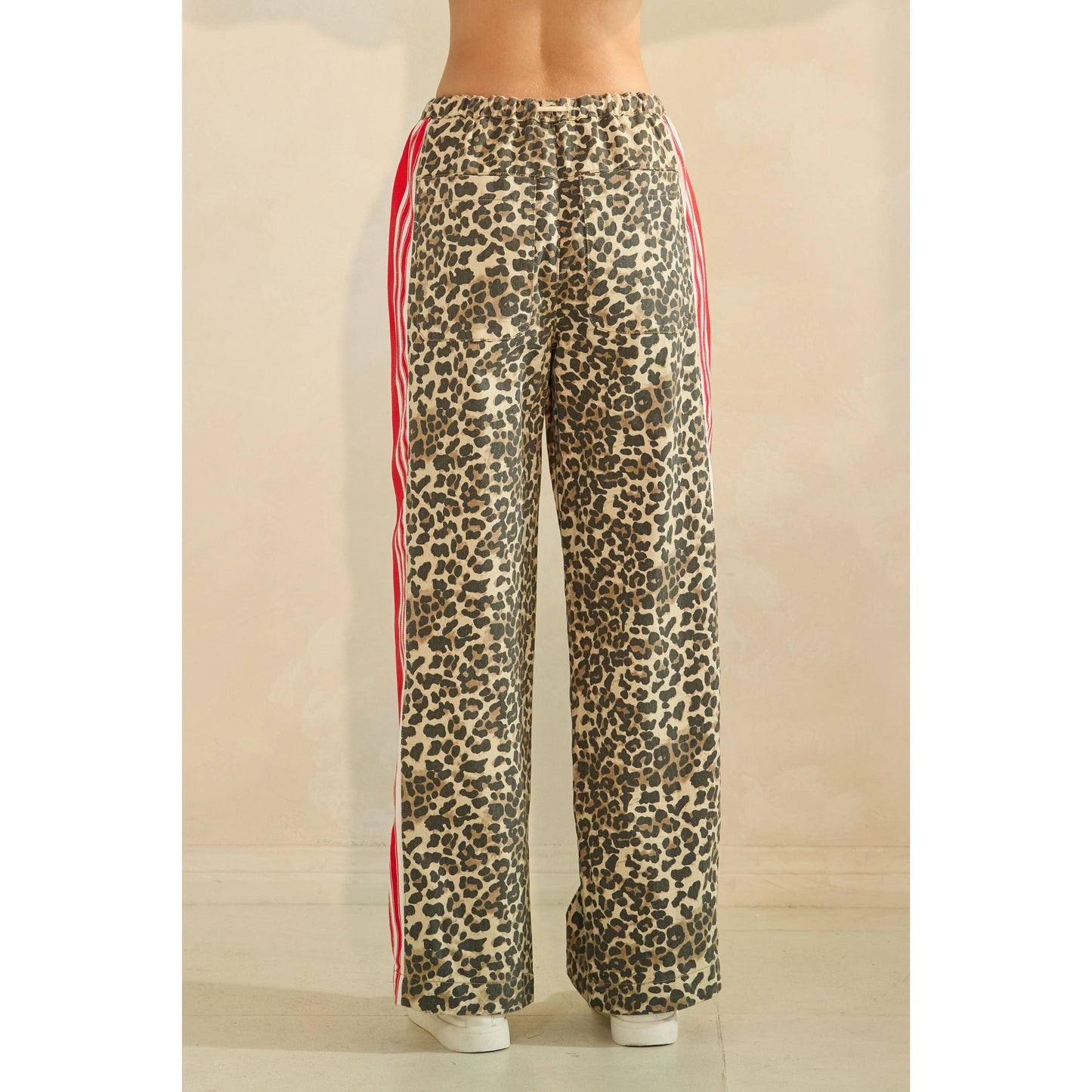Leopard Striped Wide Legged Pants